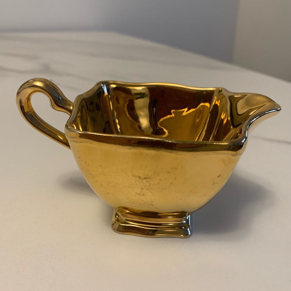 Vintage Royal Winton Grimwades “Golden. Age” Gold Lustre Creamer